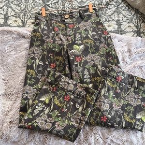 Anthropologie Floral Pants